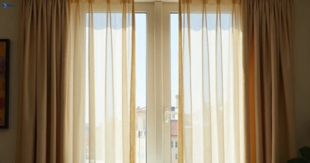 Dull dusty drapes in st-peters-nsw before professional cleaning